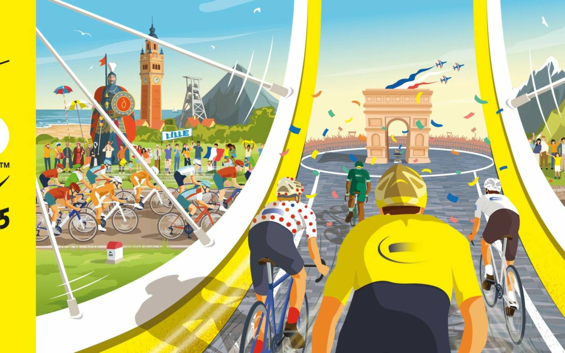 Le Tour de France. ©A.S.O - Illustration : Wim'
