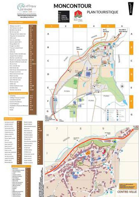 Stadtplan von Moncontour